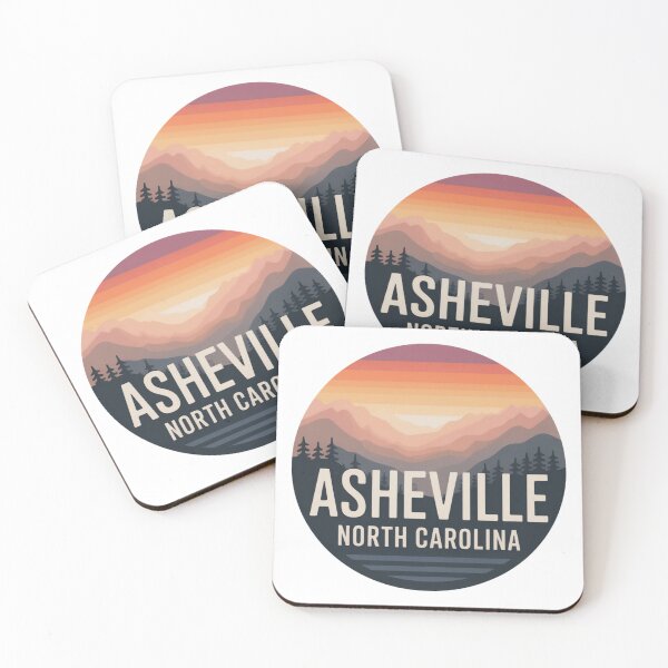 Item preview, Asheville North Carolina: Layered Mountain Circle Art designed and sold by CircinusStore.