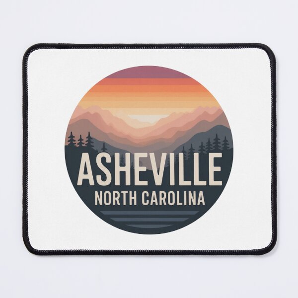 Item preview, Asheville North Carolina: Layered Mountain Circle Art designed and sold by CircinusStore.