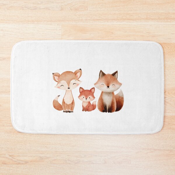 Item preview, Watercolor Fox Family - Cute Forest Animals Illustration designed and sold by SaturnStudioart.