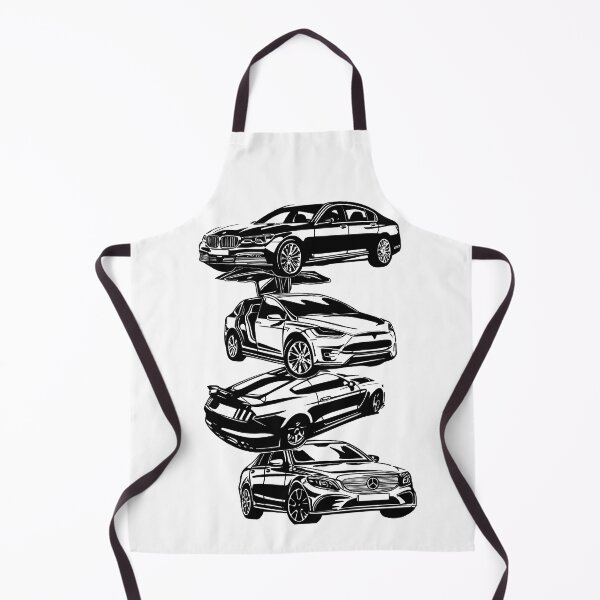 Item preview, Exclusive big collage drawing legendary cars 760Li F02, EV Model X, Mustang GT350 V8, MB W205 designed and sold by Cars23.