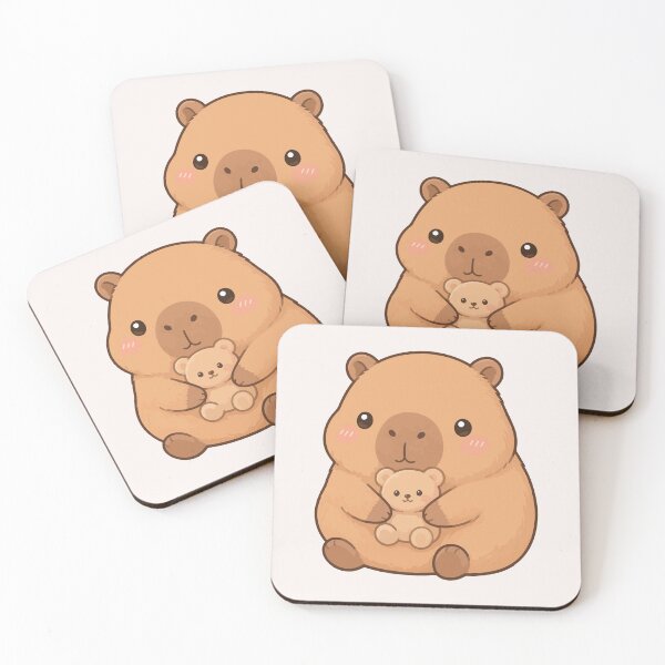 Item preview, Cute Capybara Teddy Kawaii | Adorable Chubby Capybara with Plush Toy | Cute Animal Cartoon Aesthetic designed and sold by stylishdzign.