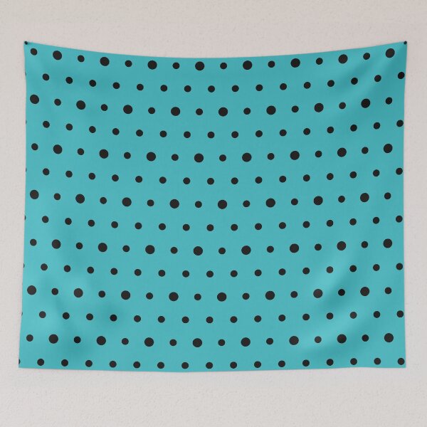 Item preview, Turquoise And Black Polka Dot Pattern designed and sold by pattern-archive.