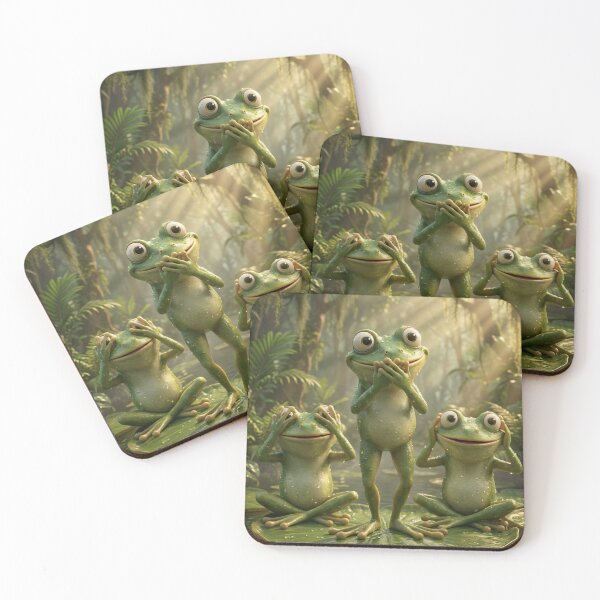 Item preview, Three Frogs designed and sold by Buy us a Coffee Digital Ai Art Design .