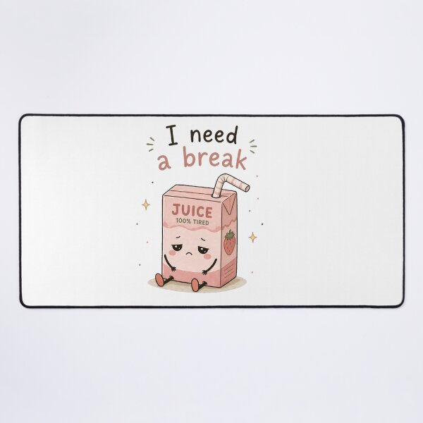 Item preview, I Need a Break – Emotionally Supportive Juice Box Cute Kawaii Design designed and sold by InkWanderStudio.