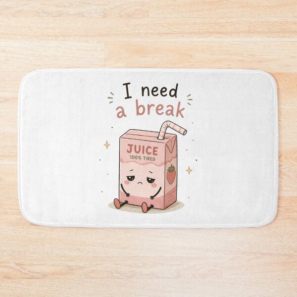 Item preview, I Need a Break – Emotionally Supportive Juice Box Cute Kawaii Design designed and sold by InkWanderStudio.