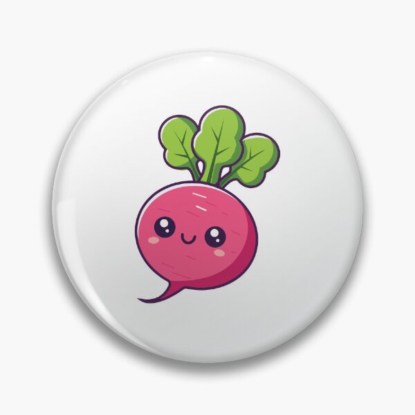 Item preview, Cute Happy Radish Kawaii Vegetable Illustration designed and sold by cchpsz.