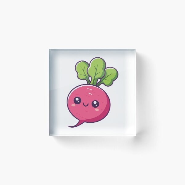 Item preview, Cute Happy Radish Kawaii Vegetable Illustration designed and sold by cchpsz.