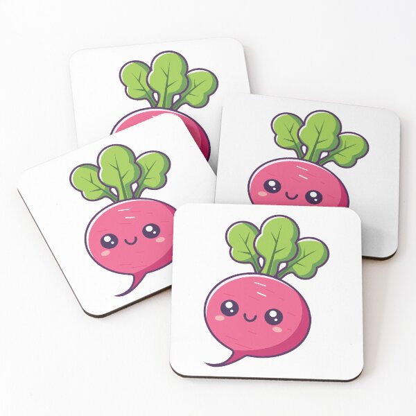 Item preview, Cute Happy Radish Kawaii Vegetable Illustration designed and sold by cchpsz.