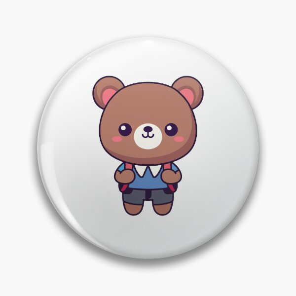 Item preview, Cute Student Bear with Backpack Kawaii Illustration designed and sold by cchpsz.