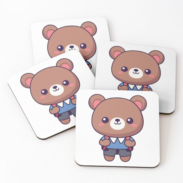 Item preview, Cute Student Bear with Backpack Kawaii Illustration designed and sold by cchpsz.