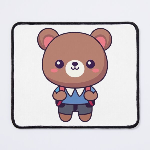 Item preview, Cute Student Bear with Backpack Kawaii Illustration designed and sold by cchpsz.