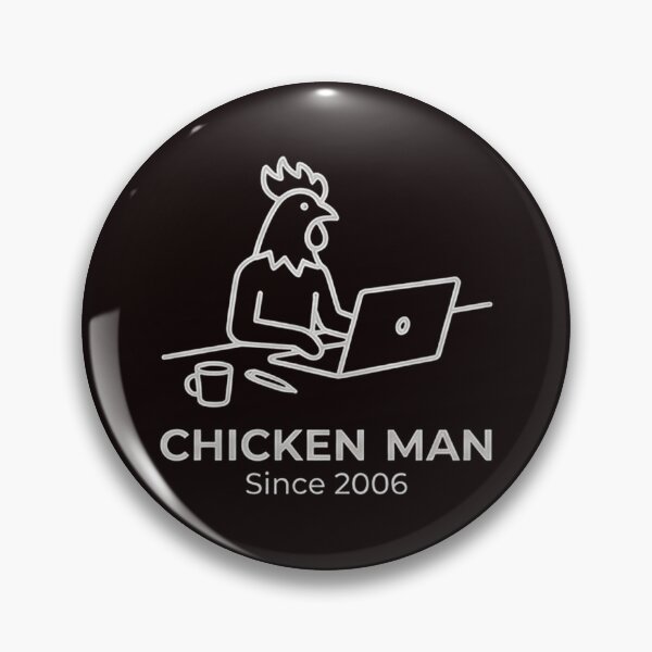 Item preview, Chicken man works - white logo designed and sold by Chicken Man Designs.