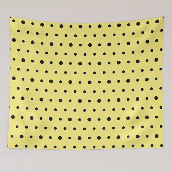 Item preview, Yellow And Black Polka Dot Pattern designed and sold by pattern-archive.