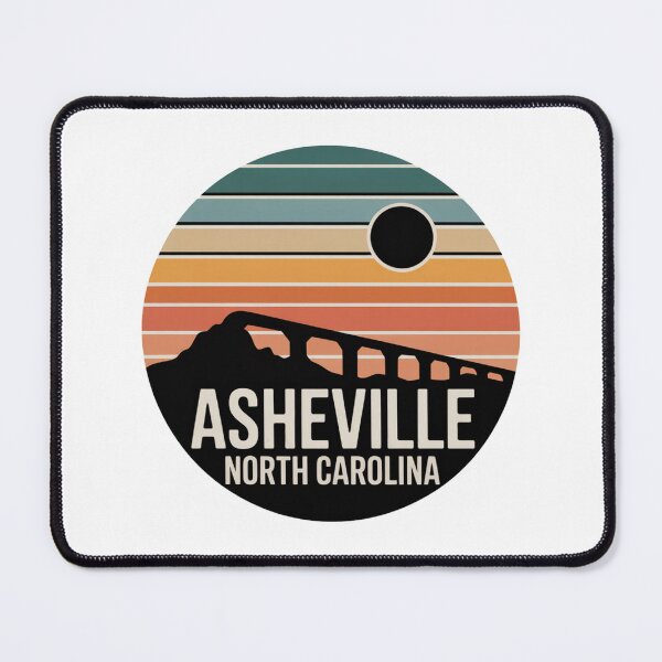 Item preview, Asheville North Carolina: Mountain Circle Art with Bridge Silhouette designed and sold by CircinusStore.