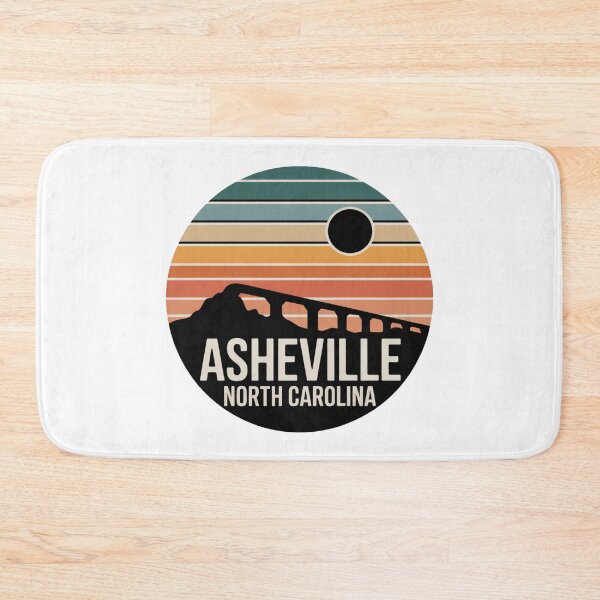 Item preview, Asheville North Carolina: Mountain Circle Art with Bridge Silhouette designed and sold by CircinusStore.