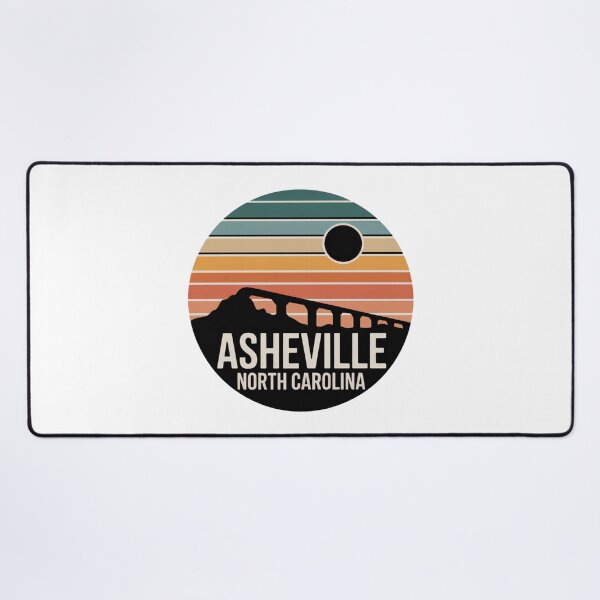 Item preview, Asheville North Carolina: Mountain Circle Art with Bridge Silhouette designed and sold by CircinusStore.