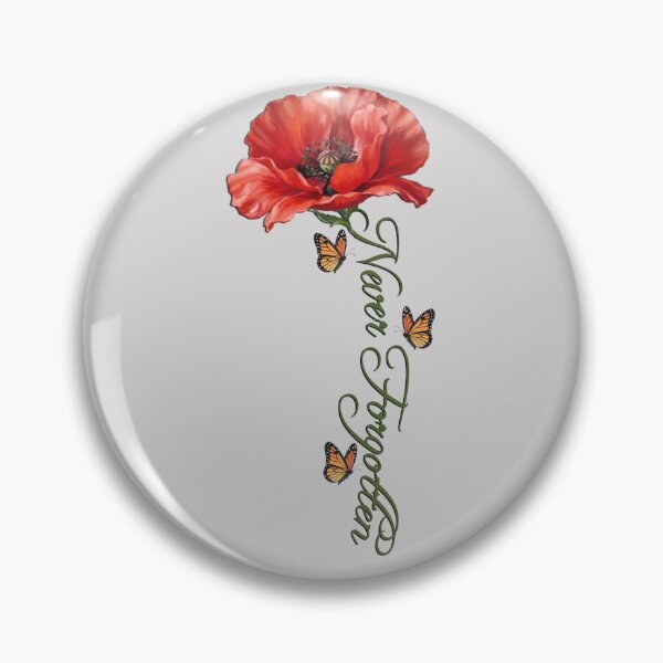 Item preview, Never Forgotten Red Poppy Flower Monarch Butterfly Memorial Remembrance Gift Women designed and sold by tamdevo1.