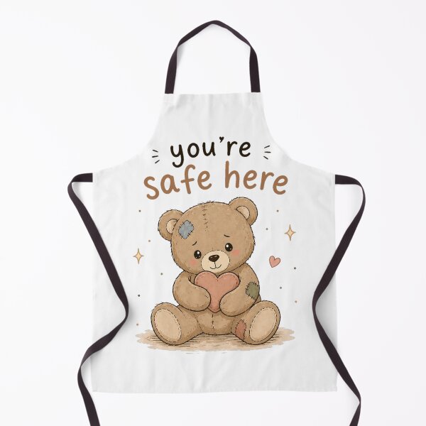 Item preview, You’re Safe Here – Cute Teddy Bear Comfort & Mental Health Design designed and sold by InkWanderStudio.