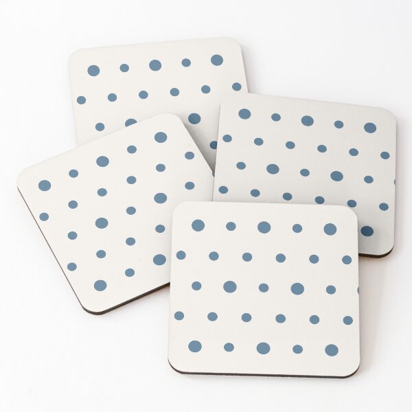 Item preview, Cream And Blue Polka Dot Pattern designed and sold by pattern-archive.