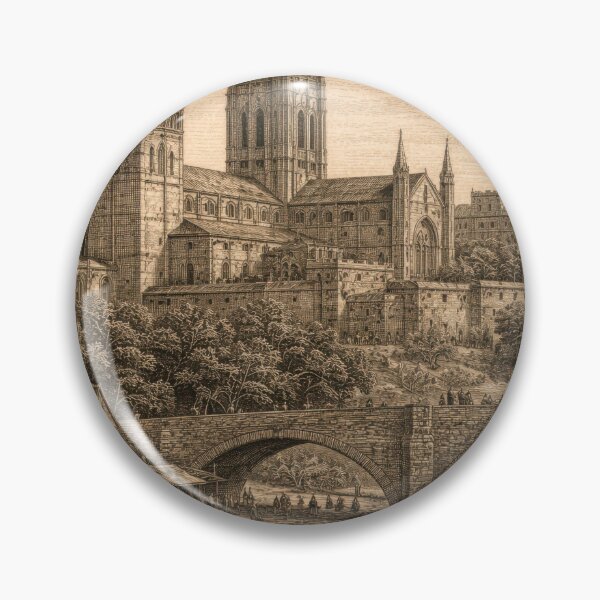 Item preview, Durham Cathedral Vintage Illustration | Norman Architecture Art | World Cathedrals Series designed and sold by LinePlatePress.