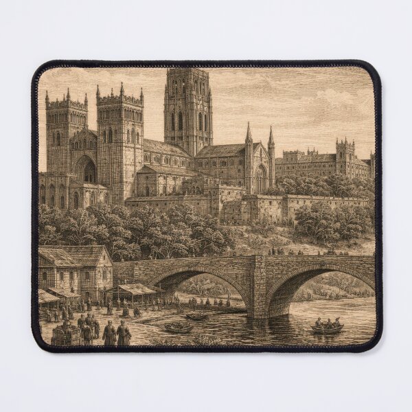 Item preview, Durham Cathedral Vintage Illustration | Norman Architecture Art | World Cathedrals Series designed and sold by LinePlatePress.