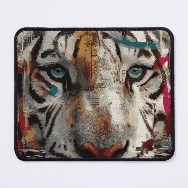 Item preview, White Tiger Street Art Portrait designed and sold by drizzd.