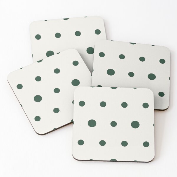 Item preview, Cream And Green Polka Dot Pattern designed and sold by pattern-archive.