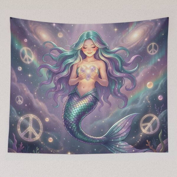 Item preview, Enchanting Galaxy Mermaid designed and sold by Roanemermaid.