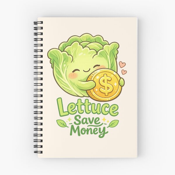 Item preview, Lettuce Save Money Cute Kawaii Pun | Cozy Pastel Finance Humor Sticker designed and sold by PopCulturePixel.