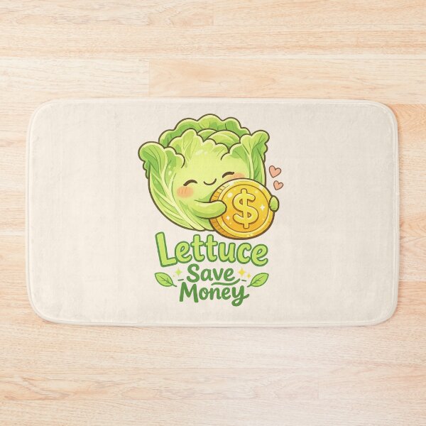 Item preview, Lettuce Save Money Cute Kawaii Pun | Cozy Pastel Finance Humor Sticker designed and sold by PopCulturePixel.
