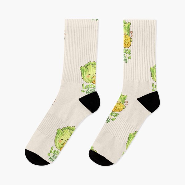 Item preview, Lettuce Save Money Cute Kawaii Pun | Cozy Pastel Finance Humor Sticker designed and sold by PopCulturePixel.