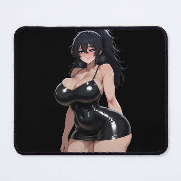 Item preview, Dark Aesthetic Anime Girl in Black Latex Dress designed and sold by barloly.