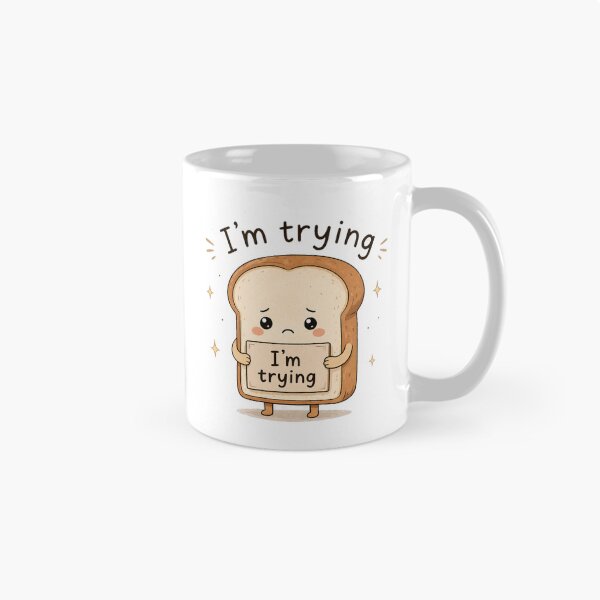 Item preview, Lo estoy intentando: Diseño kawaii con el que es fácil identificarse y que genera ansiedad por el pan. designed and sold by InkWanderStudio.