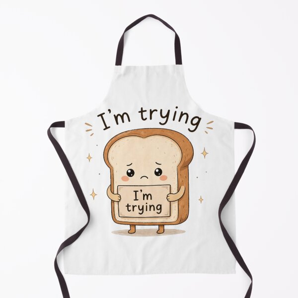 Item preview, I’m Trying – Cute Bread Anxiety Relatable Kawaii Design designed and sold by InkWanderStudio.