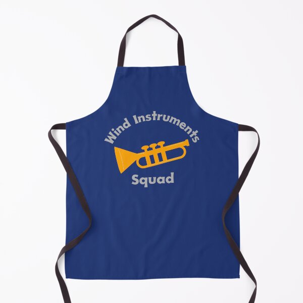 Item preview, Wind Instruments Squad – Trumpet Band Design on Blue Background designed and sold by Novel Works Studio.