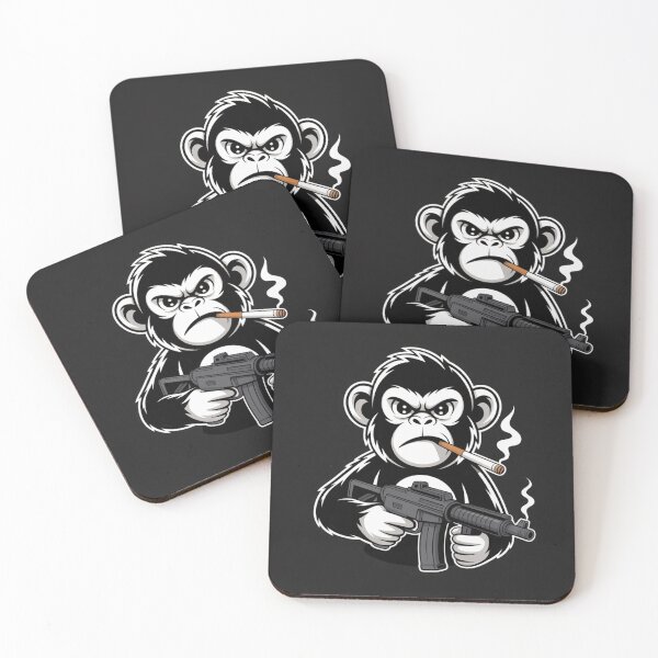 Item preview, Gorilla with Cigarette and Rifle designed and sold by KAVRAO.
