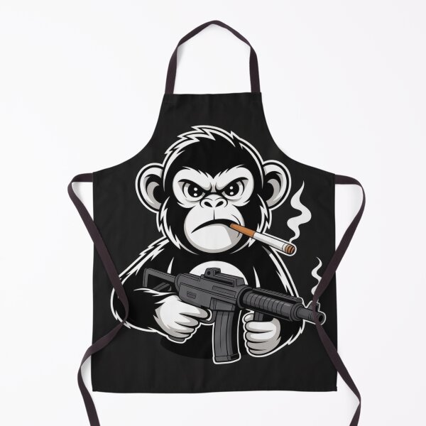Item preview, Gorilla with Cigarette and Rifle designed and sold by KAVRAO.