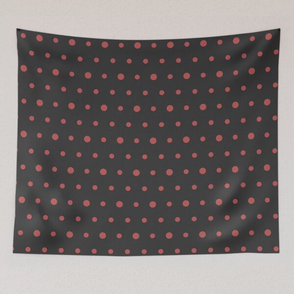 Item preview, Charcoal And Red Polka Dot Pattern designed and sold by pattern-archive.