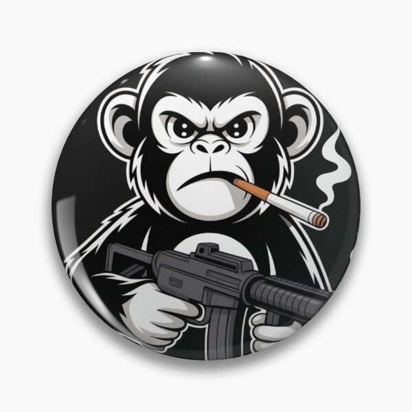 Item preview, Gorilla with Cigarette and Rifle designed and sold by KAVRAO.