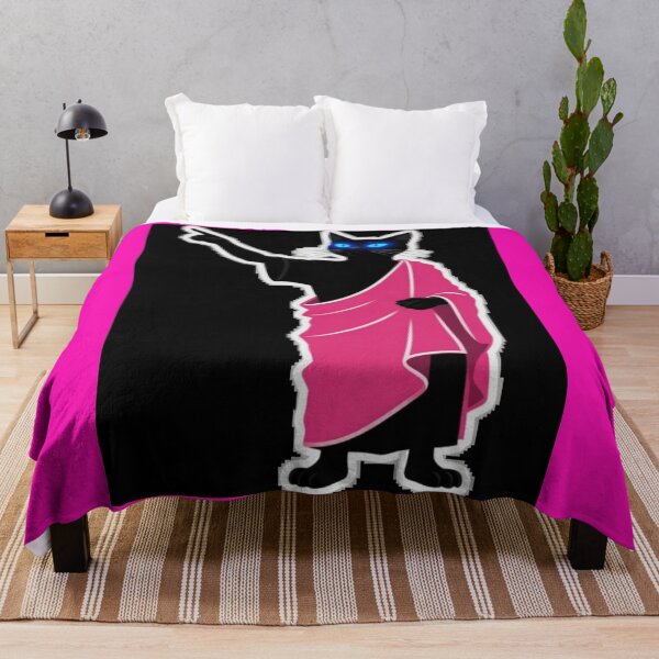 Item preview, Preaching Black Cat in Pink Toga Pointing Up designed and sold by ZunZunArt.