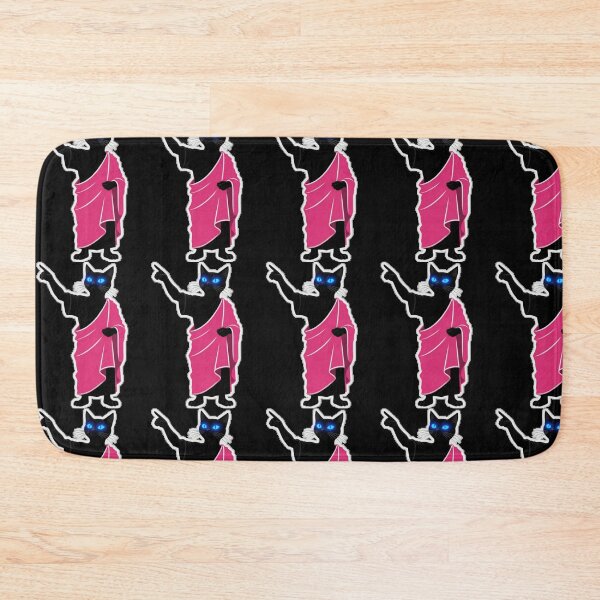 Item preview, Preaching Black Cat in Pink Toga Pointing Up designed and sold by ZunZunArt.