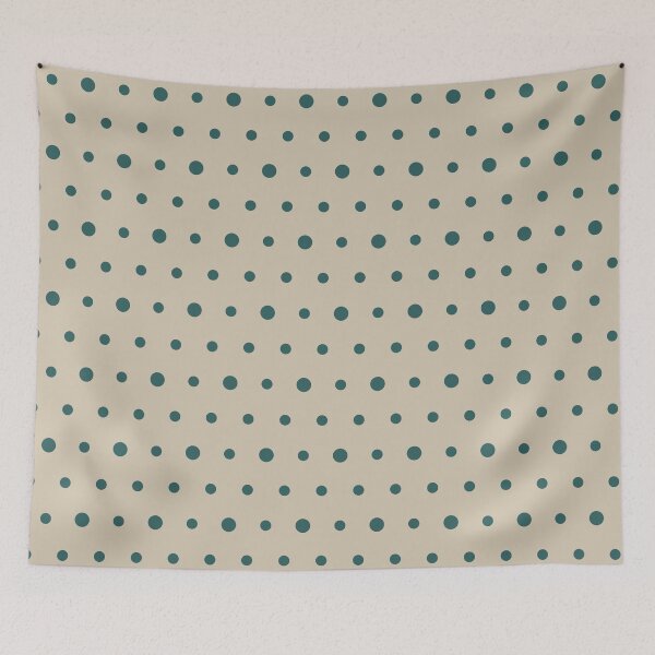 Item preview, Beige And Teal Polka Dot Pattern designed and sold by pattern-archive.