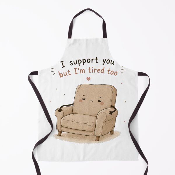 Item preview, I Support You But I’m Tired Too – Introvert Energy Cute Chair Design designed and sold by InkWanderStudio.