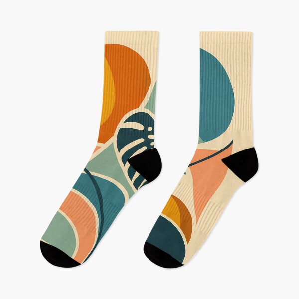 Item preview, Geometric Monstera Leaf with Bold Botanical Shapes designed and sold by InkSmithery.