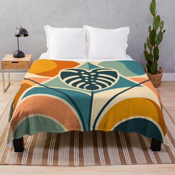 Item preview, Geometric Monstera Leaf with Bold Botanical Shapes designed and sold by InkSmithery.