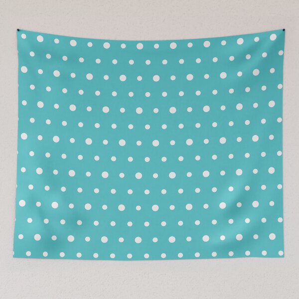 Item preview, Aqua And White Polka Dot Pattern designed and sold by pattern-archive.