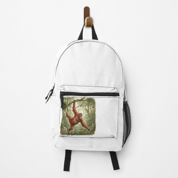 Item preview, Orangutan Pongo Borneo Indonesia Rainforest Illustration designed and sold by RubisLeaf.