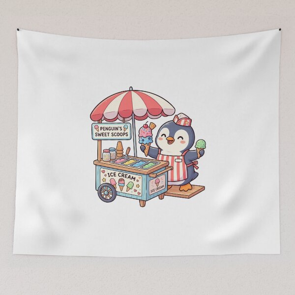 Item preview, Cute Penguin Ice Cream Seller designed and sold by MzulhilmiZam.