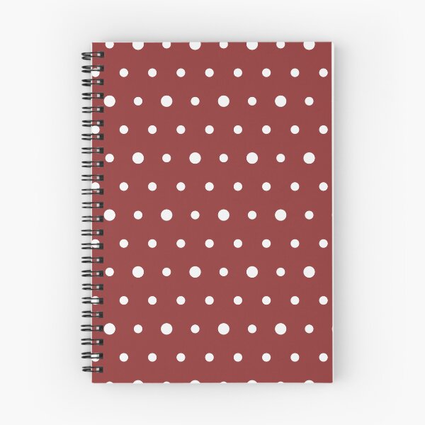 Item preview, Brick Red And White Polka Dot Pattern designed and sold by pattern-archive.