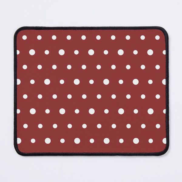 Item preview, Brick Red And White Polka Dot Pattern designed and sold by pattern-archive.